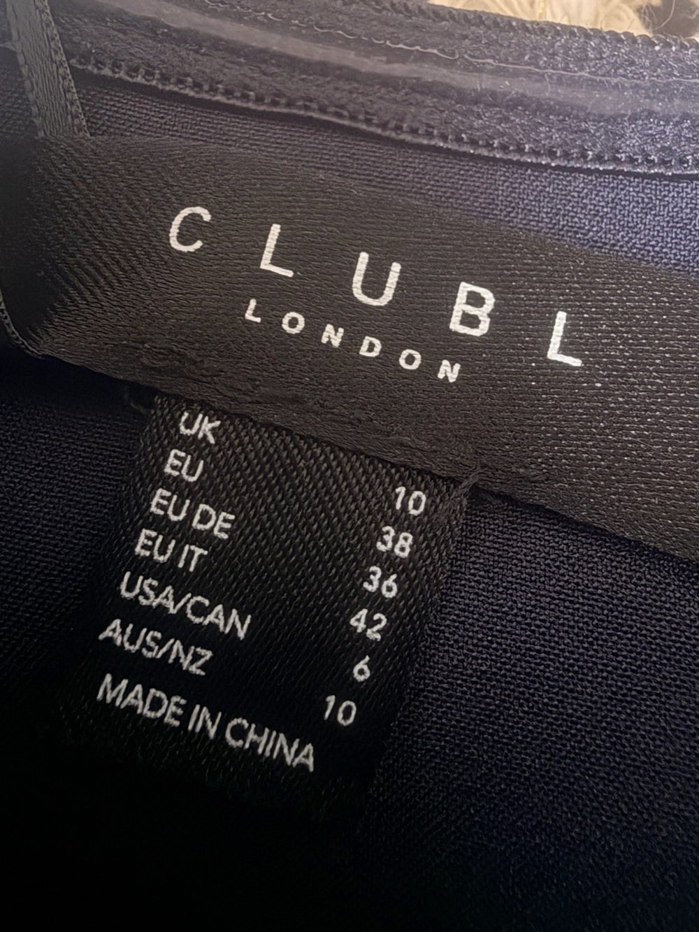 Club L London Dainty Navy Strapless Wide Leg Jumpsuit NWT Size 6 - Picture 9 of 12
